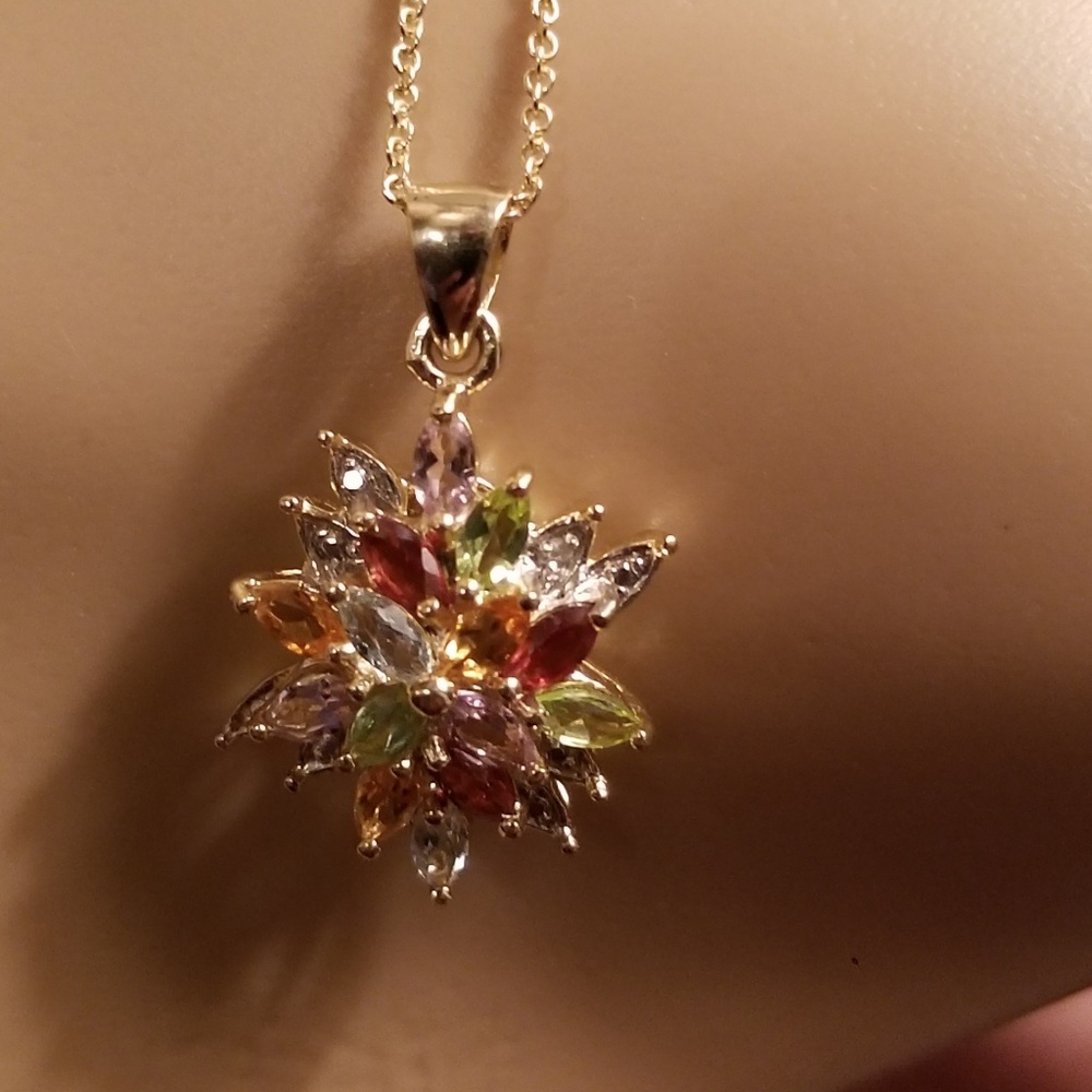 Gorgeous Fine Gold Plated Star Necklace - Picture 1 of 2